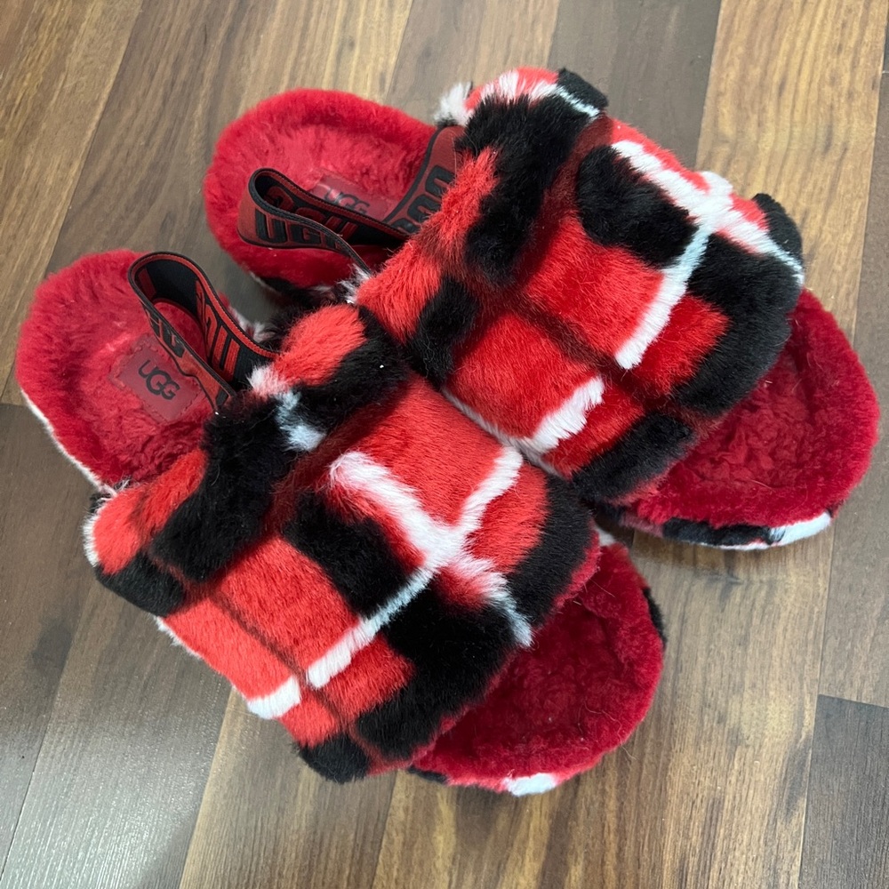 UGG Wool Plaid Slippers